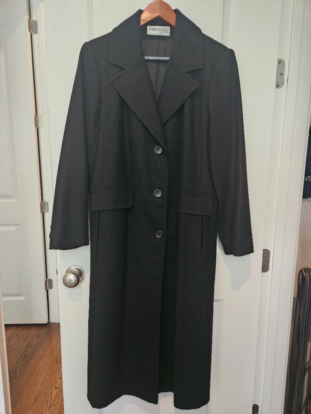 Forecaster black wool coat, sz 12